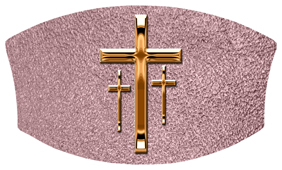 DNSWILL 517 CP SH OR Copper 3 Crosses Shimmer Orchid Background